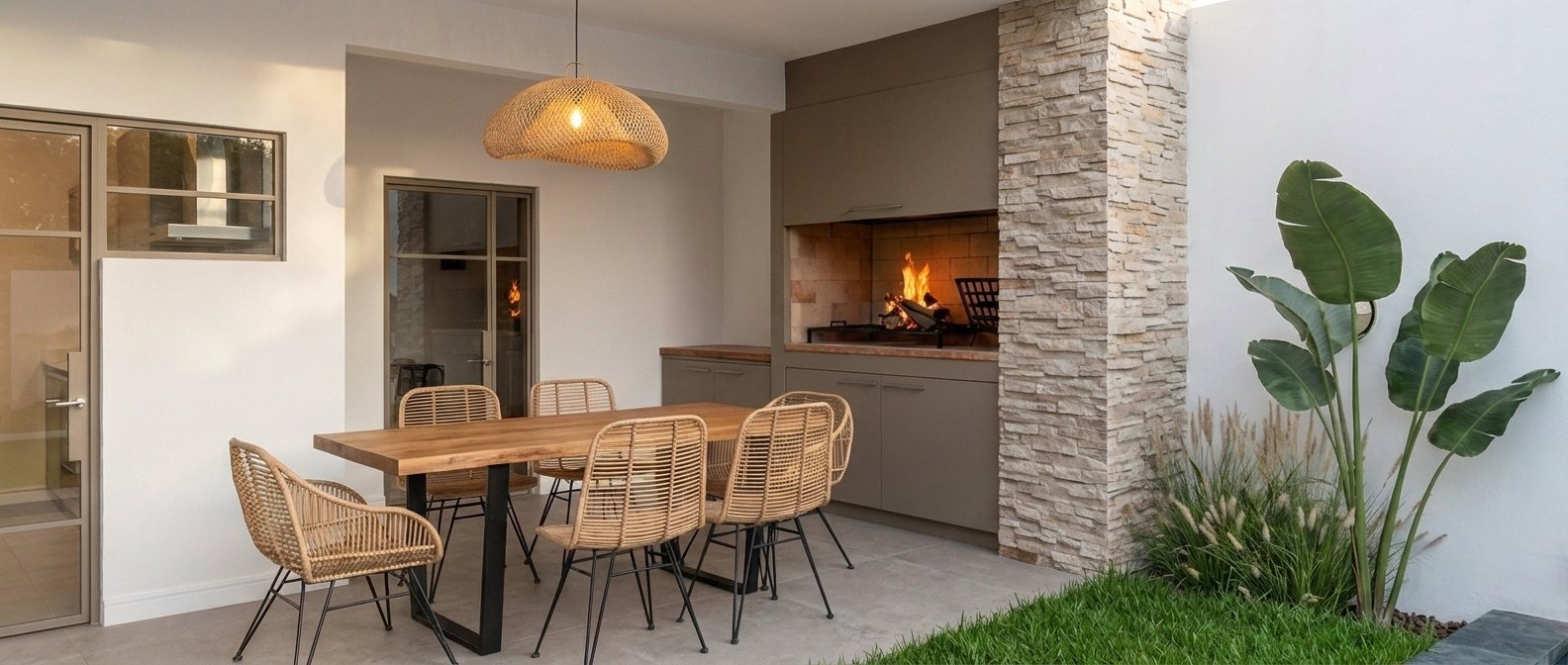 Galería con asador