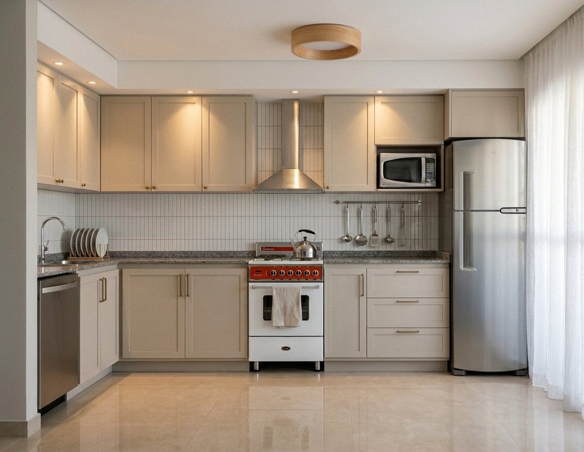Cocina beige arena